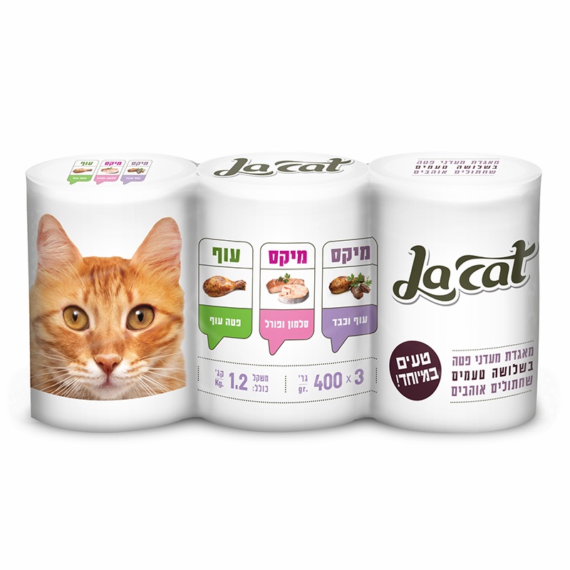 לה קט מולטיפק פטה 400X3 גרם La Cat