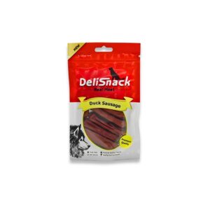 DeliSnack דליסנק חטיף לכלב נקניקיות ברווז 80 גרם