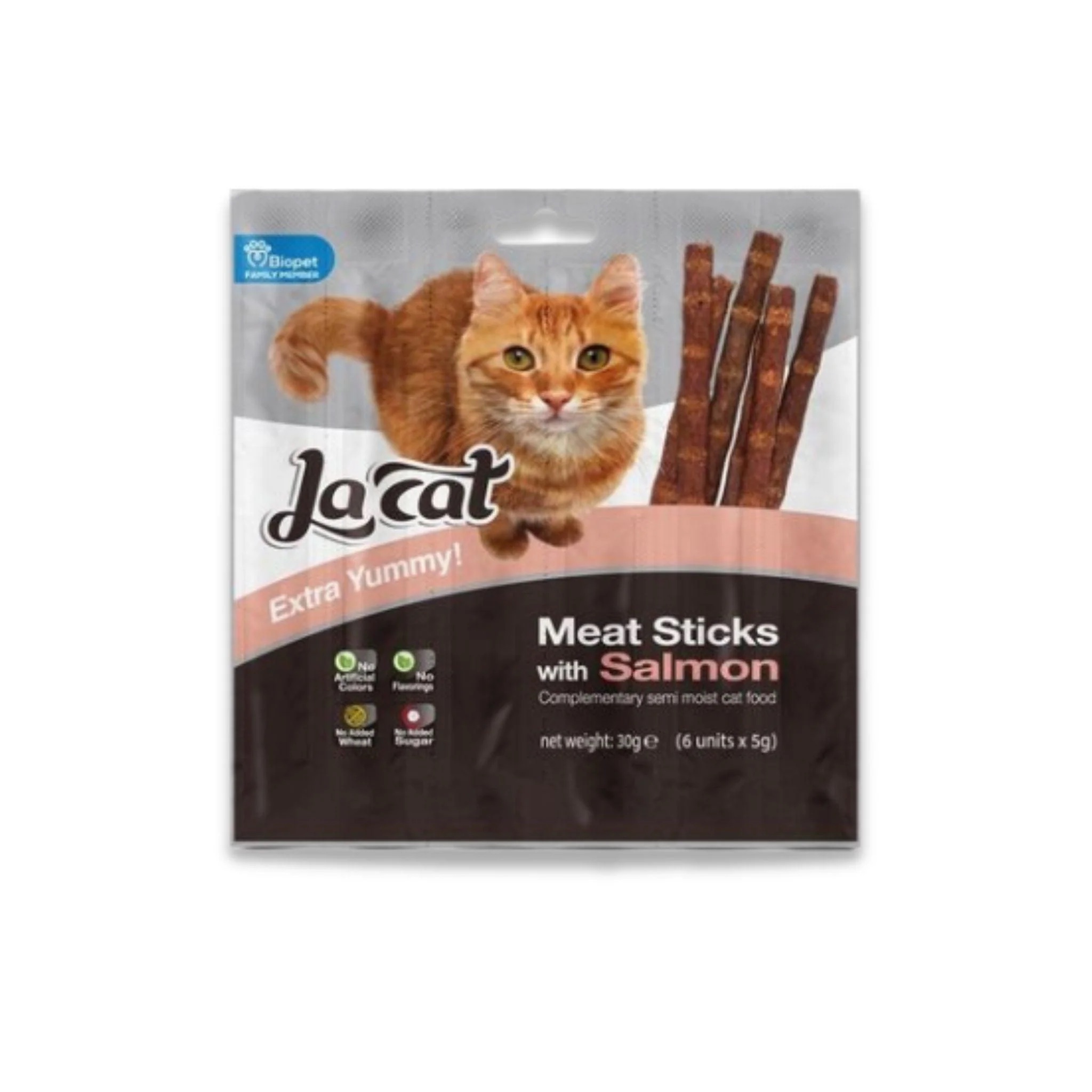 La Cat - חטיף לה קט מקלות בשר עם סלמון לחתול 30 גרם